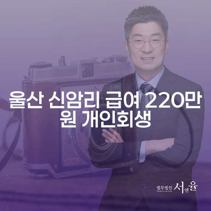 울산 신암리에서 급여 220만원, 개인회생과 개인돈해결 가능할까요?